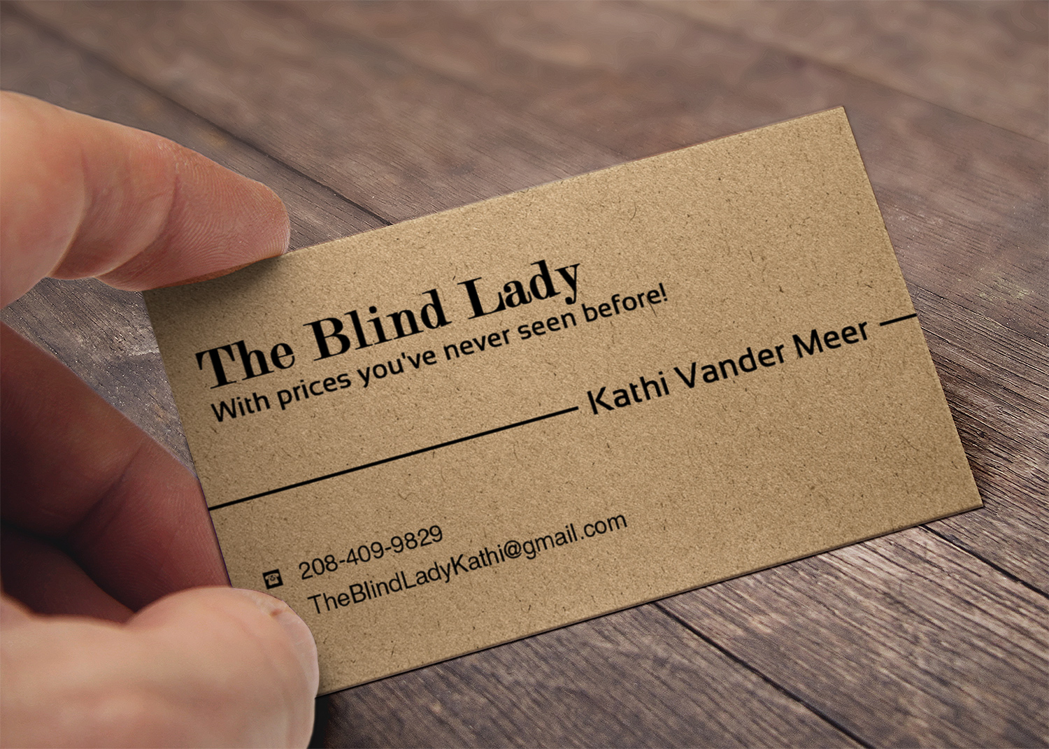 Business Card Design by Lanka Ama for The Blind Lady | Design #10276561