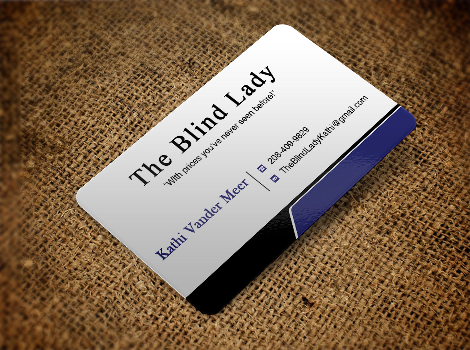 Business Card Design by Lanka Ama for The Blind Lady | Design #10276571