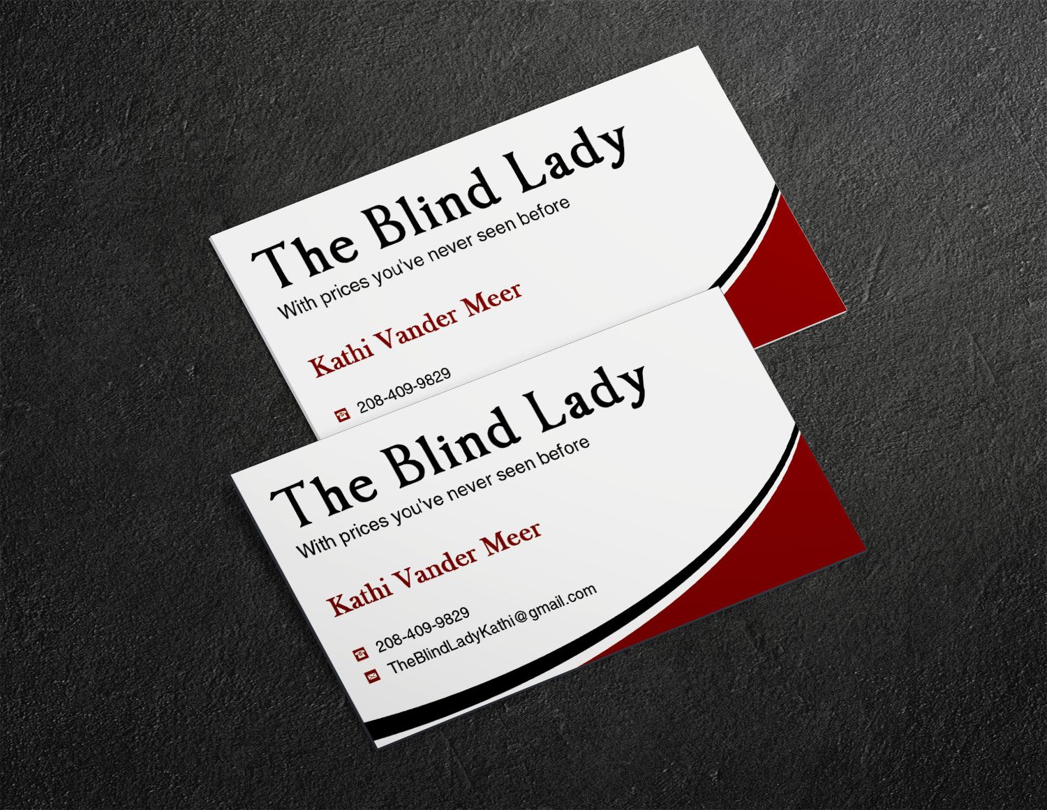 Business Card Design by Lanka Ama for The Blind Lady | Design #10276584