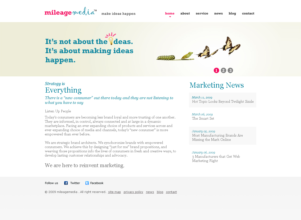 Wordpress Design by Branding Bulls for mileage media | Design #19240
