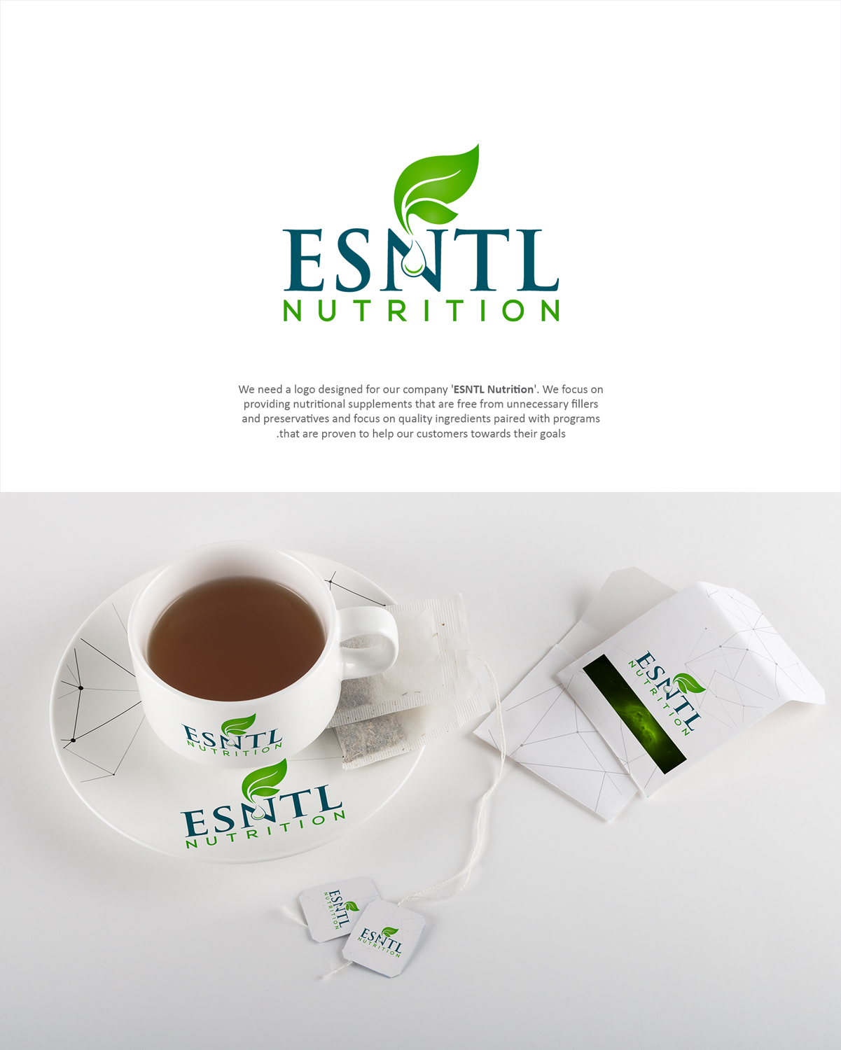 Logo Design by tajammuldesigner for ESNTL Nutrition | Design #10284932