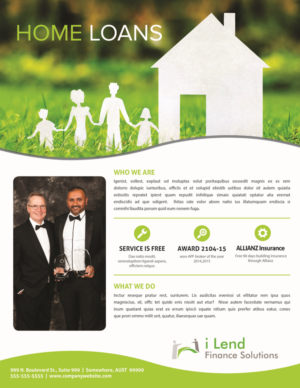 Diseño de Flyer por iTech Graphics para i Lend Finance Solution | Diseño: #10274905