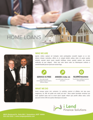 Diseño de Flyer por iTech Graphics para i Lend Finance Solution | Diseño: #10274915