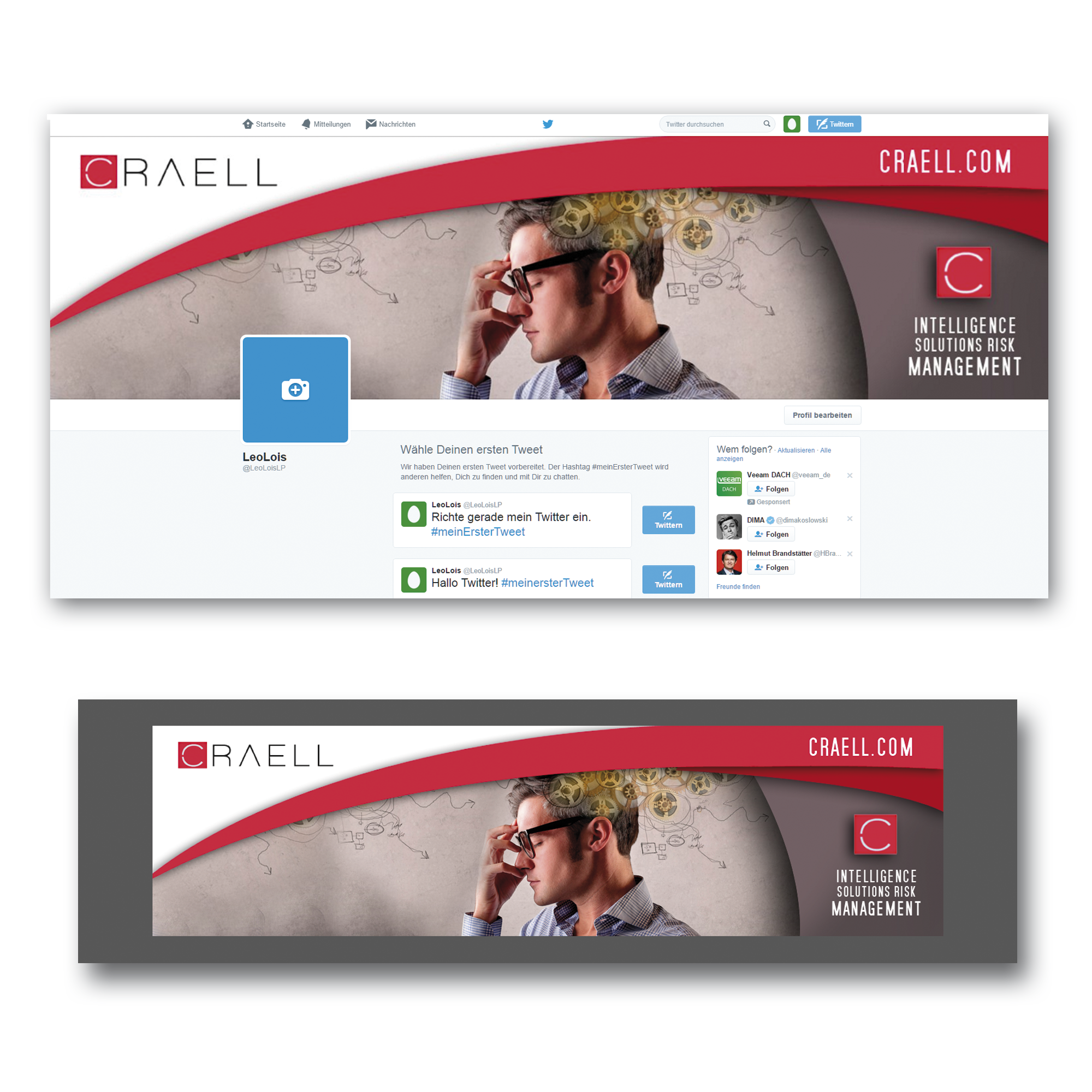 Twitter-Design von LeoLois für Craell | Design #10288348
