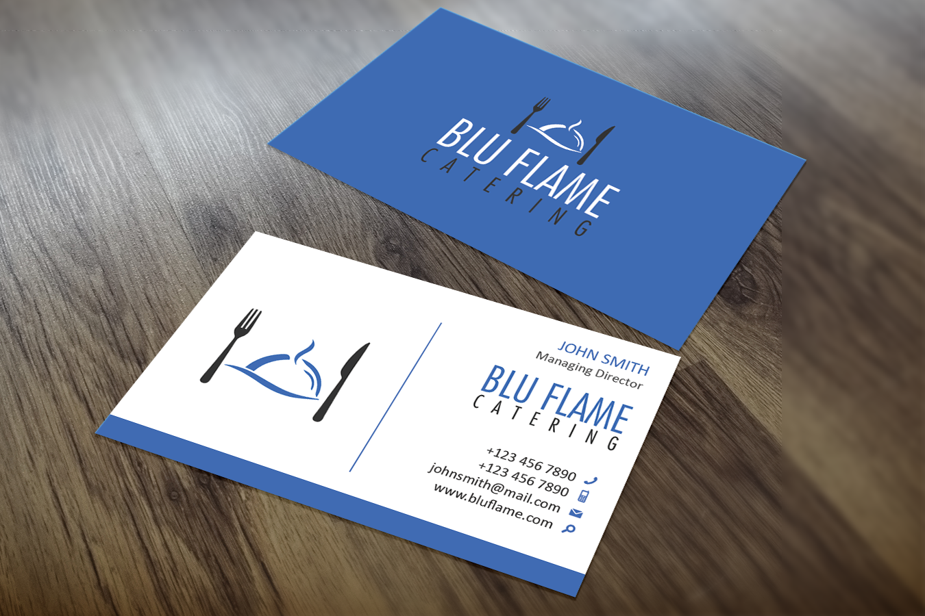 Letterhead Design by Sajin for Blu Flame Catering INC | Design #10288417