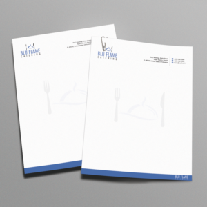 Letterhead Design by Sajin for Blu Flame Catering INC | Design: #10296527