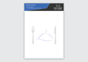 Letterhead Design by Verified artistry (Design garden) for Blu Flame Catering INC | Design: #10340386