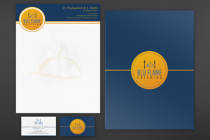 Letterhead Design by JK18 for Blu Flame Catering INC | Design: #10309727