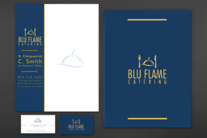 Letterhead Design by JK18 for Blu Flame Catering INC | Design: #10321859