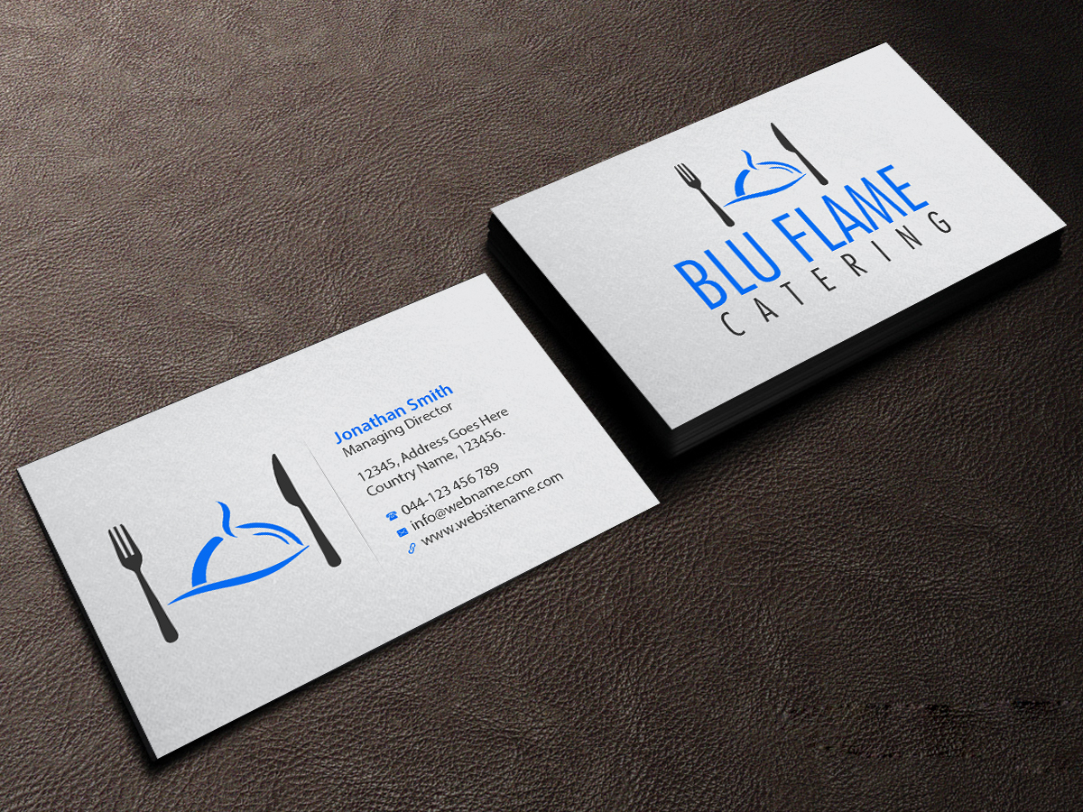 Letterhead Design by Creations Box 2015 for Blu Flame Catering INC | Design #10304174