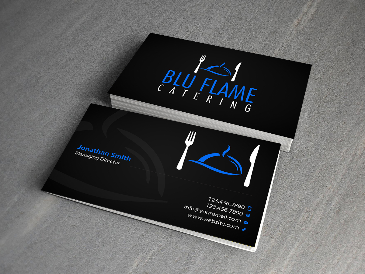 Letterhead Design by Creations Box 2015 for Blu Flame Catering INC | Design #10304177