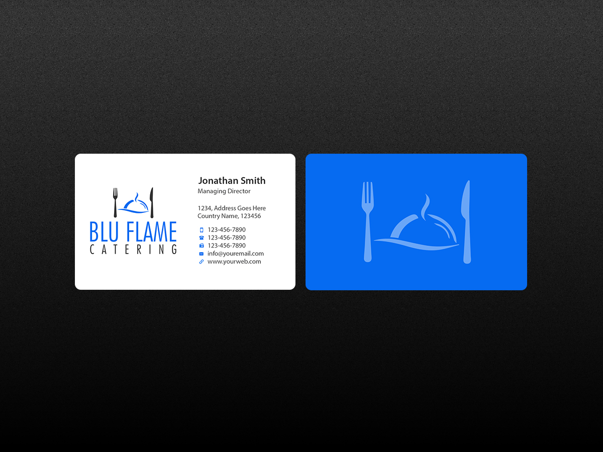 Diseño de Membrete por Creations Box 2015 para Blu Flame Catering INC | Diseño #10304181