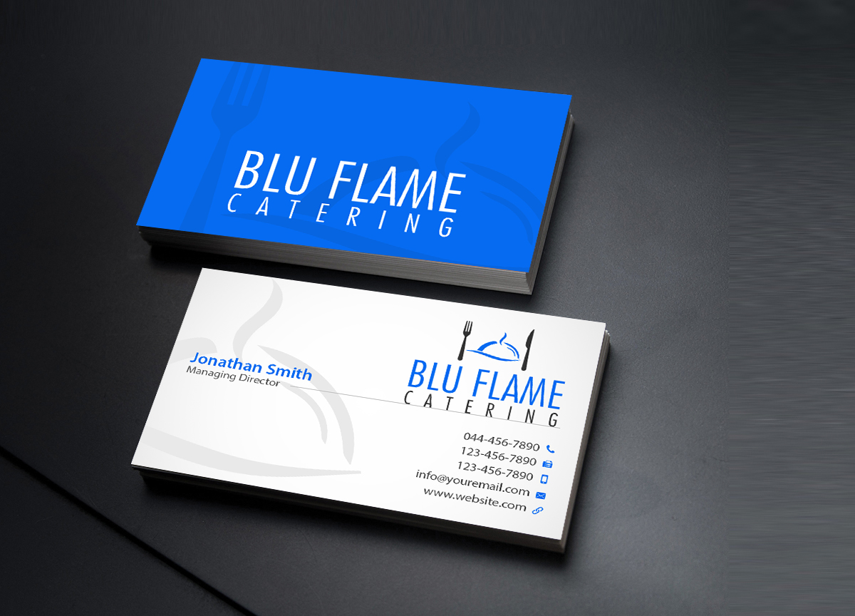 Letterhead Design by Creations Box 2015 for Blu Flame Catering INC | Design #10304185