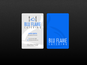 Letterhead Design by Creations Box 2015 for Blu Flame Catering INC | Design: #10304186