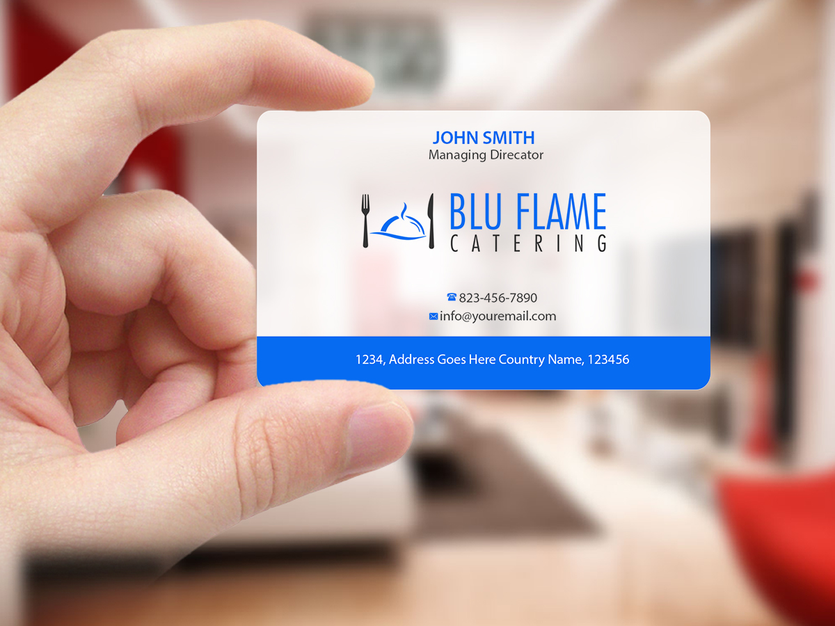 Letterhead Design by Creations Box 2015 for Blu Flame Catering INC | Design #10304198