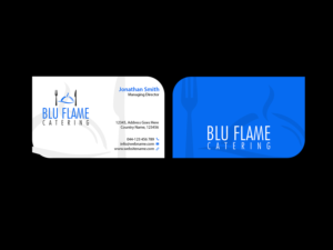 Letterhead Design by Creations Box 2015 for Blu Flame Catering INC | Design: #10304203