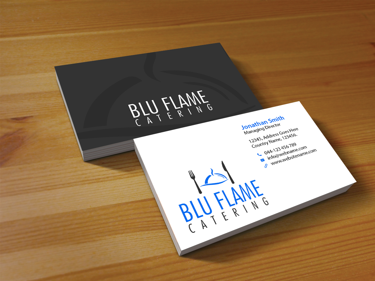 Letterhead Design by Creations Box 2015 for Blu Flame Catering INC | Design #10304204