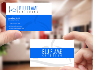 Letterhead Design by Creations Box 2015 for Blu Flame Catering INC | Design: #10304207