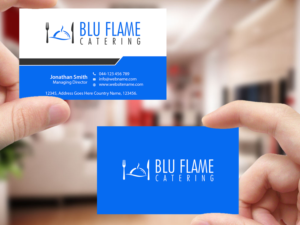 Letterhead Design by Creations Box 2015 for Blu Flame Catering INC | Design: #10304208