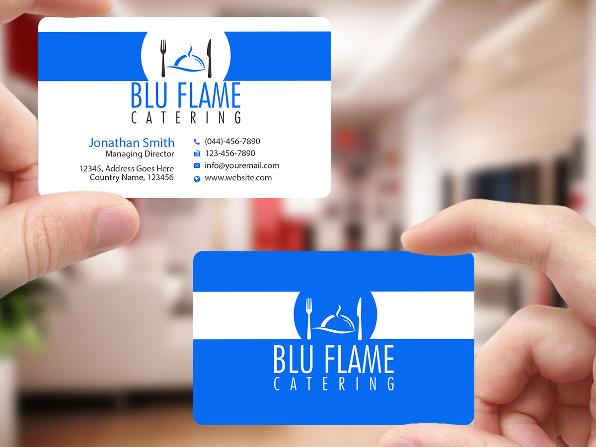 Letterhead Design by Creations Box 2015 for Blu Flame Catering INC | Design #10304209