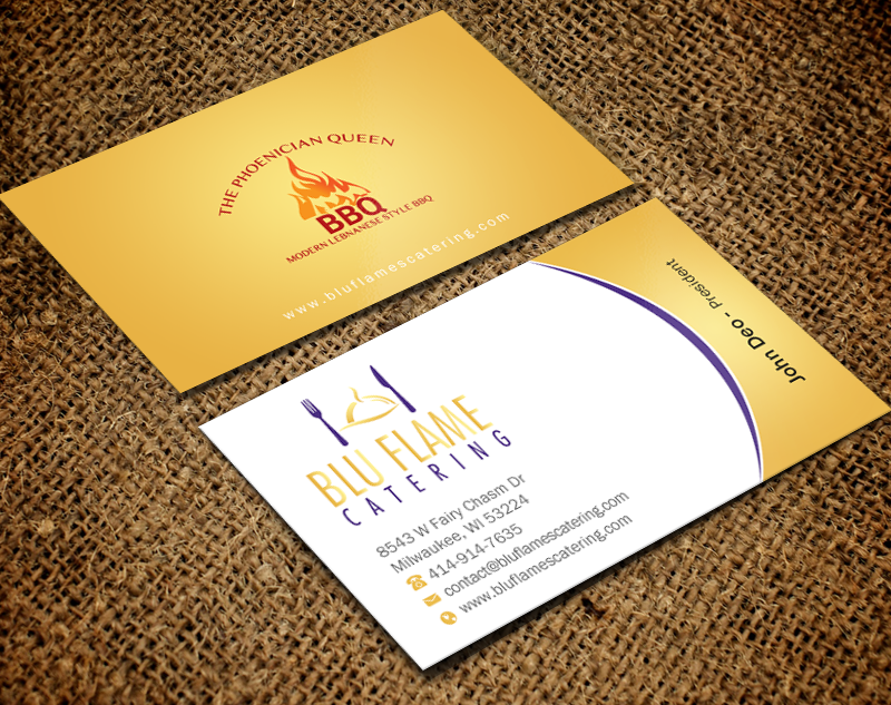 Diseño de Membrete por Brand aid para Blu Flame Catering INC | Diseño #10302031
