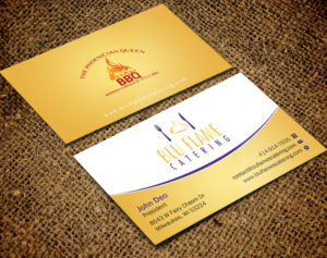 Letterhead Design by Brand aid for Blu Flame Catering INC | Design: #10302032