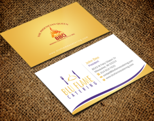 Letterhead Design by Brand aid for Blu Flame Catering INC | Design: #10302041