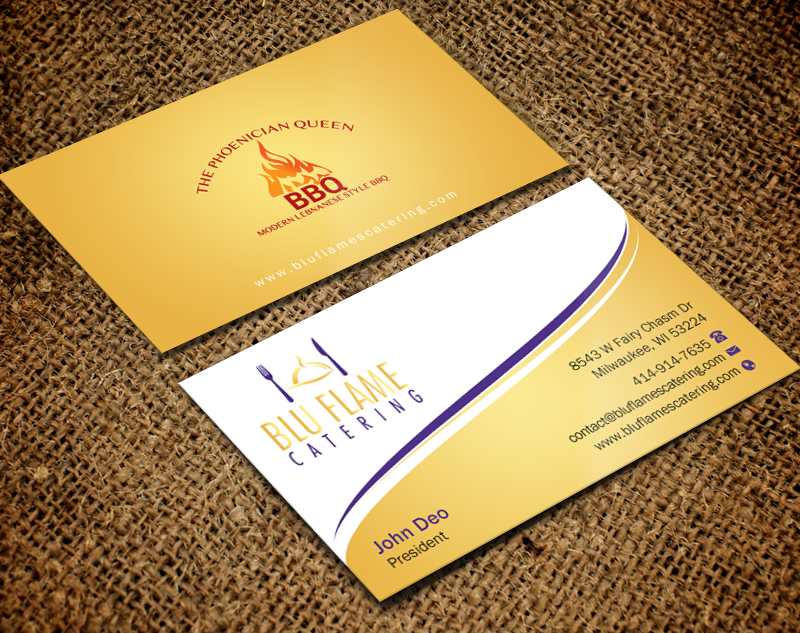 Diseño de Membrete por Brand aid para Blu Flame Catering INC | Diseño #10302043