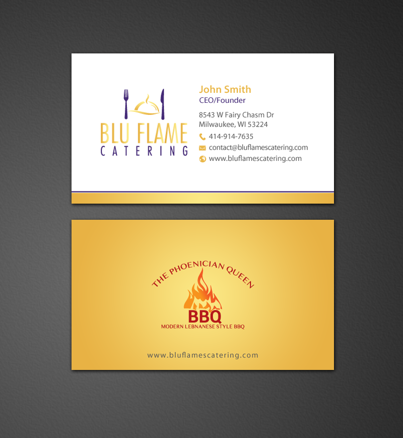 Diseño de Membrete por chandrayaan.creative para Blu Flame Catering INC | Diseño #10297468