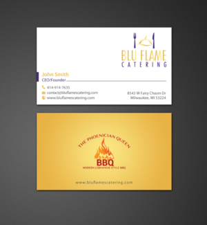Diseño de Membrete por chandrayaan.creative para Blu Flame Catering INC | Diseño: #10297469