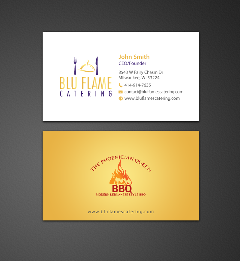 Diseño de Membrete por chandrayaan.creative para Blu Flame Catering INC | Diseño #10297470