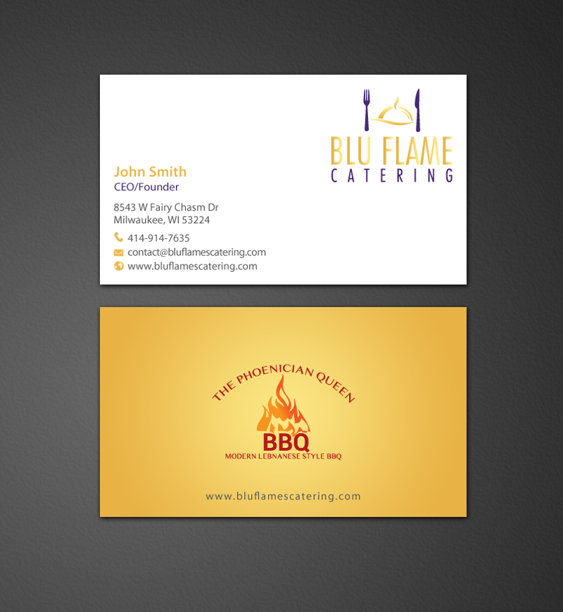 Briefkopf-Design von chandrayaan.creative für Blu Flame Catering INC | Design #10297471