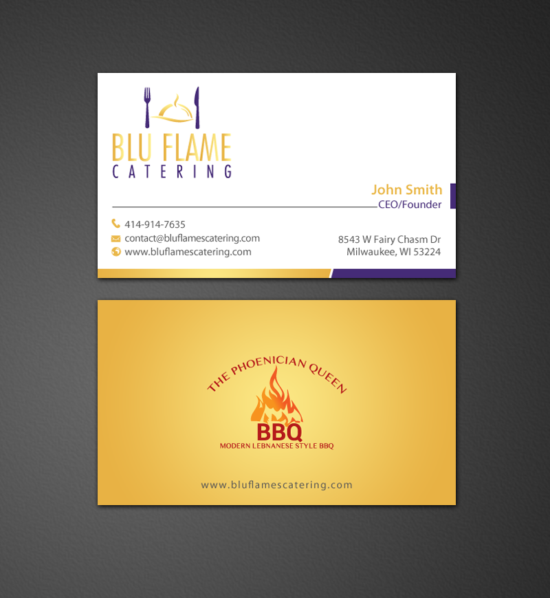 Briefkopf-Design von chandrayaan.creative für Blu Flame Catering INC | Design #10301905
