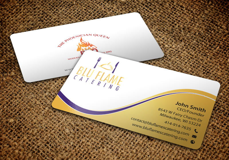 Letterhead Design by chandrayaan.creative for Blu Flame Catering INC | Design #10301906