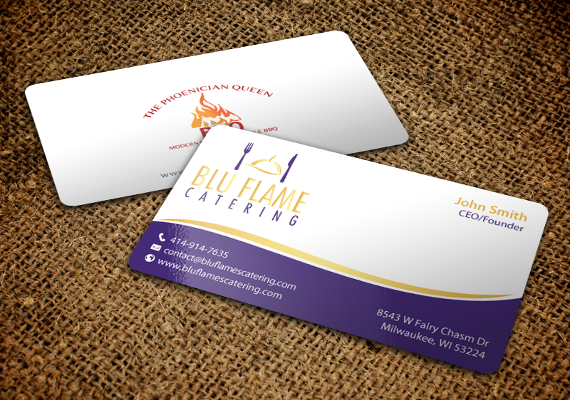Letterhead Design by chandrayaan.creative for Blu Flame Catering INC | Design #10301908