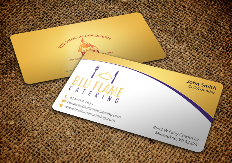 Letterhead Design by chandrayaan.creative for Blu Flame Catering INC | Design #10301909