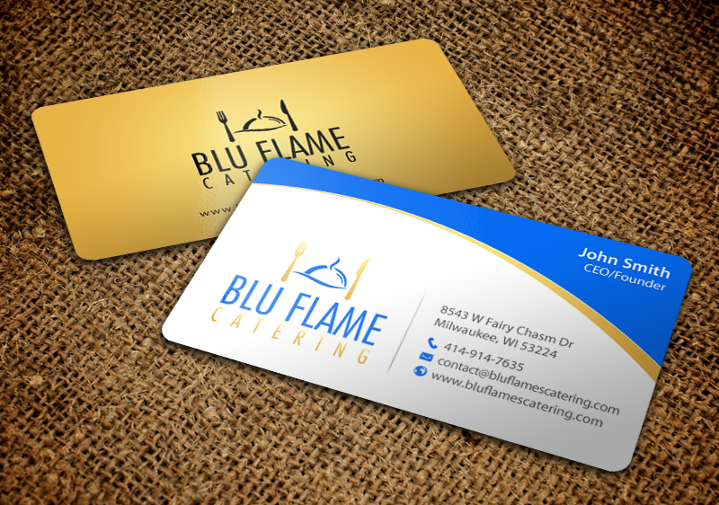 Letterhead Design by chandrayaan.creative for Blu Flame Catering INC | Design #10324007