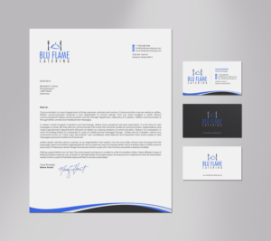 Diseño de Membrete por logodentity para Blu Flame Catering INC | Diseño: #10289891