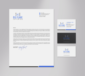 Letterhead Design by logodentity for Blu Flame Catering INC | Design: #10334325