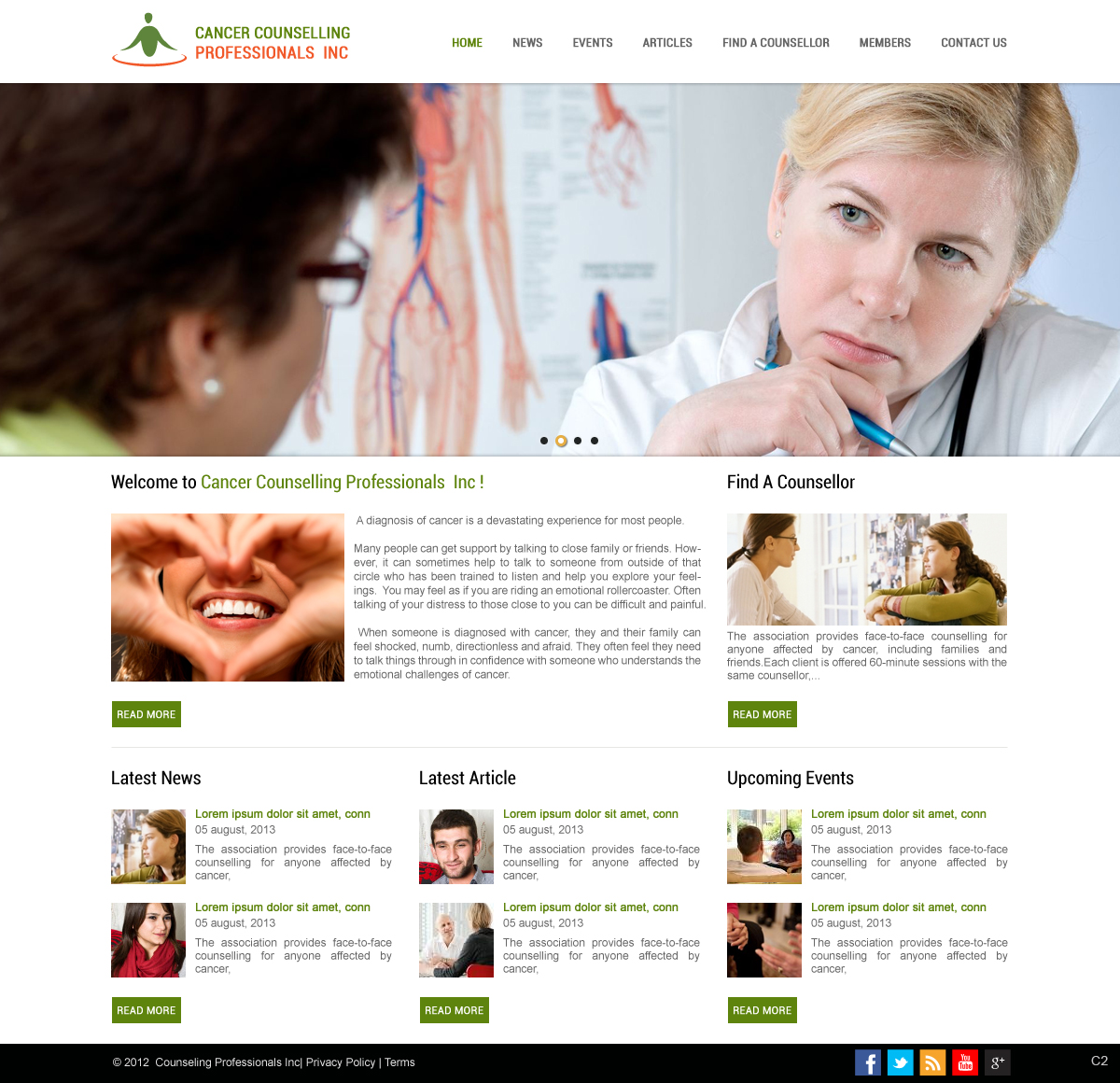 Diseño Web por pb para Cancer Counselling Professionals Inc | Diseño #2179683
