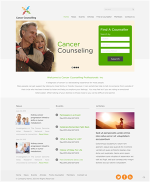 Web Design by pb for Cancer Counselling Professionals Inc | Design: #2215518