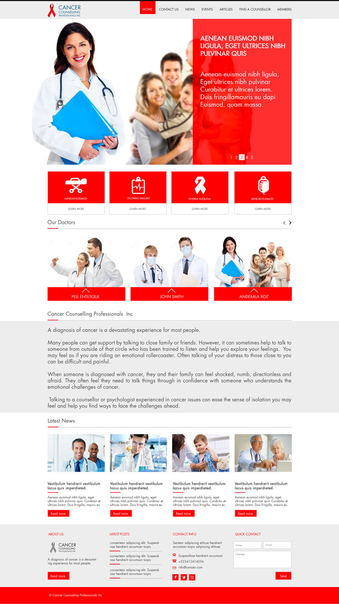 Web Design by Gexton for Cancer Counselling Professionals Inc | Design #2223810