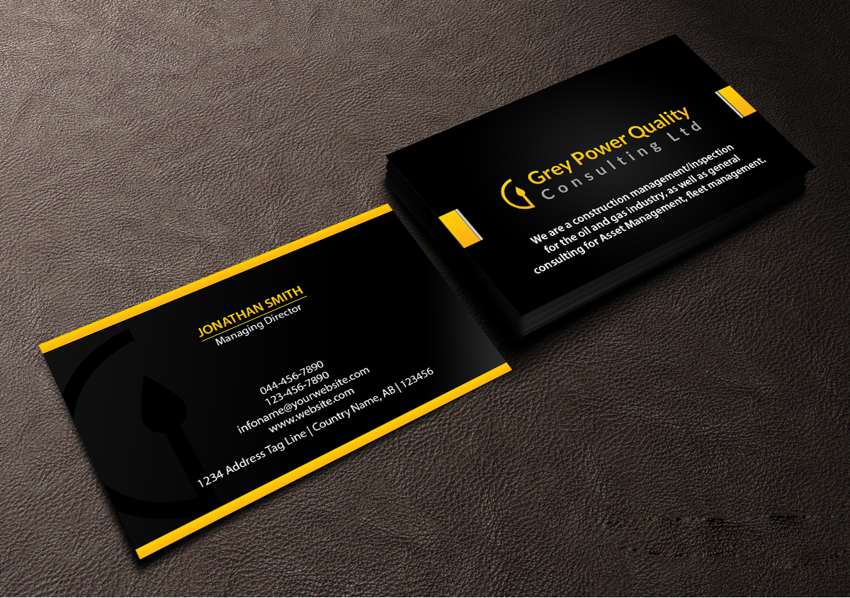 Visitenkarten-Design von Creations Box 2015 für GreyPower Quality Consulting Ltd. | Design #10315500