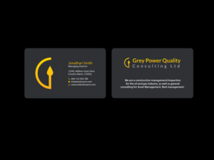 Visitenkarten-Design von Creations Box 2015 für GreyPower Quality Consulting Ltd. | Design: #10315501