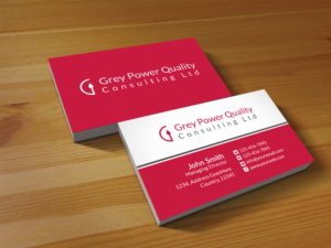 Visitenkarten-Design von Creations Box 2015 für GreyPower Quality Consulting Ltd. | Design: #10315504