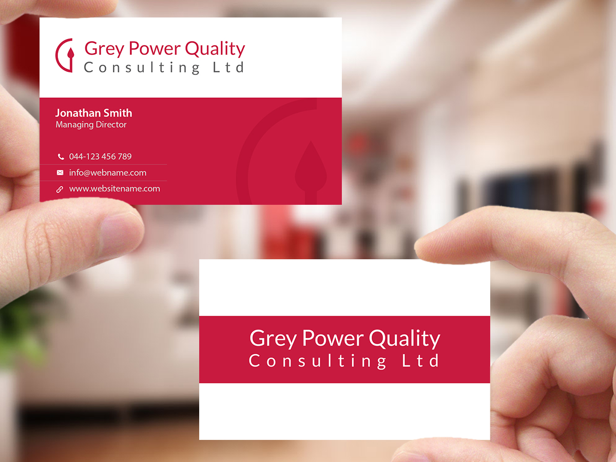 Design de Carte de Visite par Creations Box 2015 pour GreyPower Quality Consulting Ltd. | Design #10315516