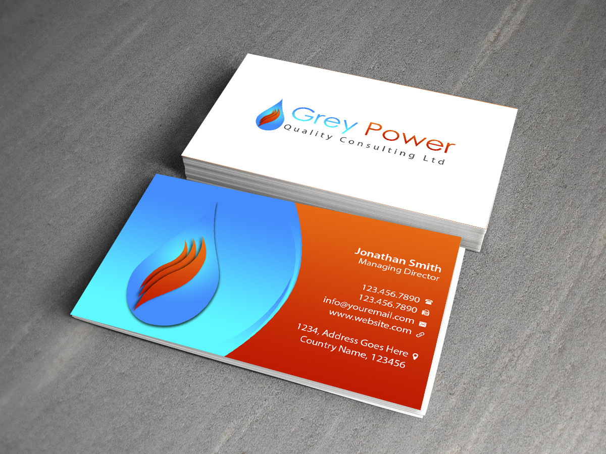 Design de Carte de Visite par Creations Box 2015 pour GreyPower Quality Consulting Ltd. | Design #10315522