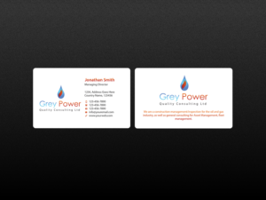 Design de Carte de Visite par Creations Box 2015 pour GreyPower Quality Consulting Ltd. | Design : #10315526