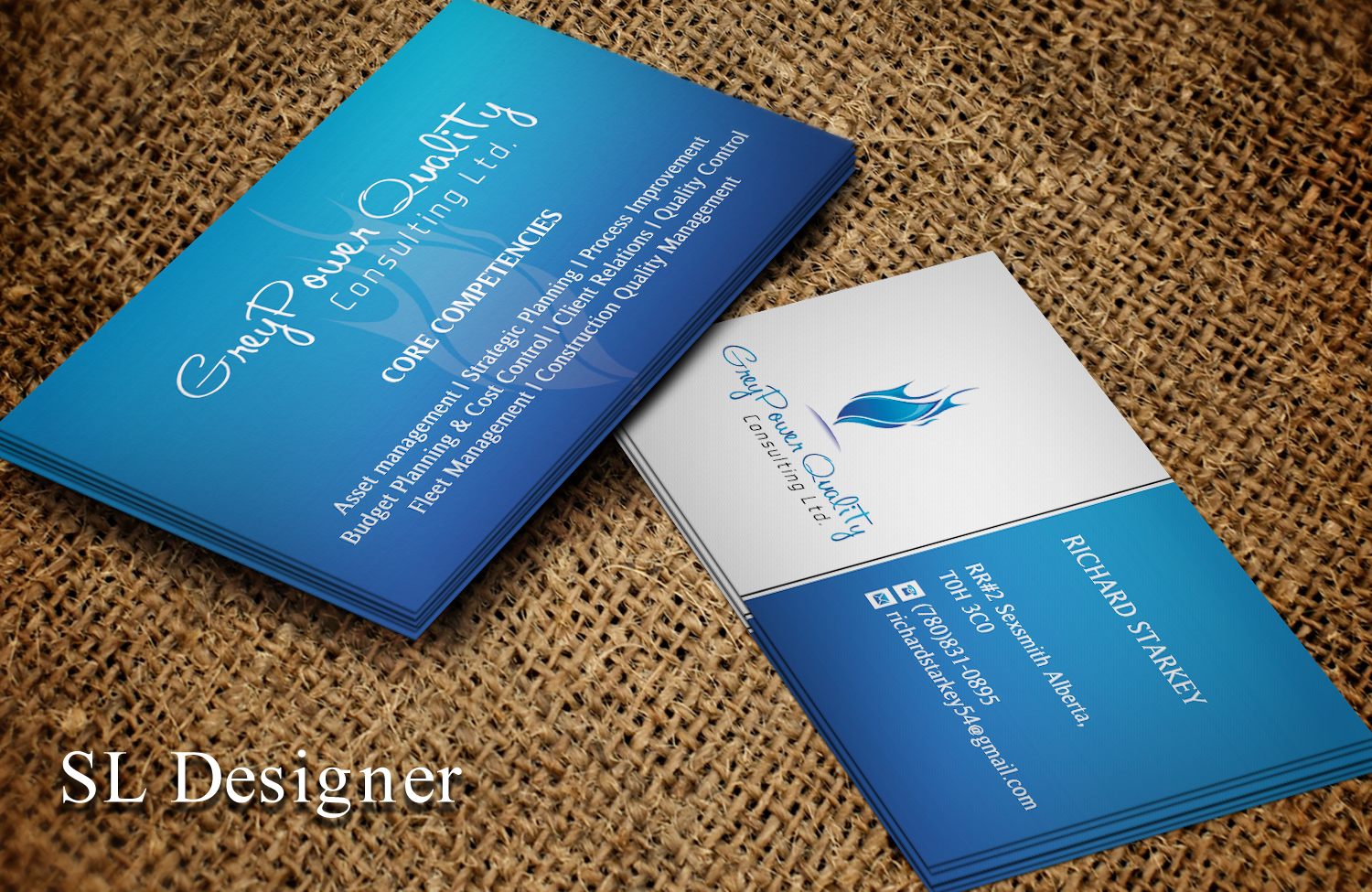 Visitenkarten-Design von SL Designer für GreyPower Quality Consulting Ltd. | Design #10333499
