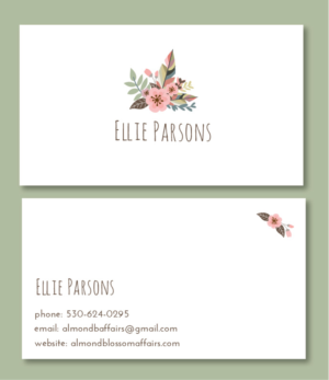 Almond Blossom Affairs Event Planning in need of a design!!  | Business Card Design by Birdcage